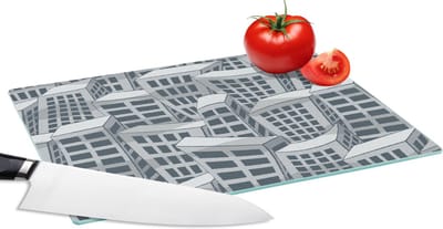 Glazen Snijplank - 28x20 - Patronen - Los Angeles - Skyline - Snijplanken Glas