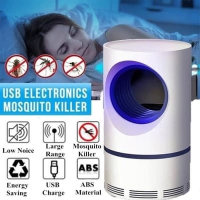 Lampe Anti Moustique - LY16814 - Électrique USB - 12x21.5 cm - Blanc - Piège à Insectes