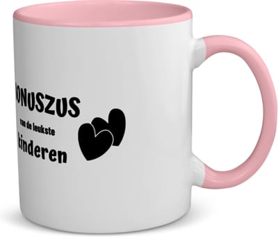 Akyol - bonuszus van de leukste kinderen koffiemok - theemok - roze - Zus - de leukste zus - verjaardag - cadeautje voor zus - kado - geschenk - 350 ML inhoud