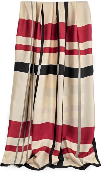 Dailygoods- Sjaal groot 180 x 90 cm - Zijden sjaal - Elegante halsdoek - Modieuze sjaal dames - Kleurrijke prints - Lichtgewicht doek