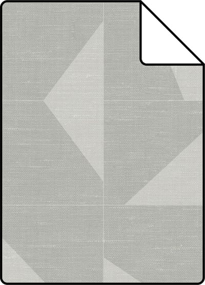 Proefstaal Origin Wallcoverings behang grafisch motief met geweven structuur lichtgrijs - 26,5 x 21 cm - 347754-S
