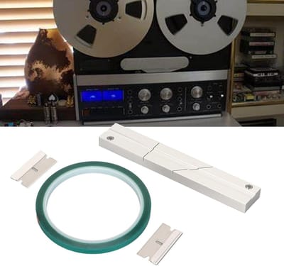 Splicing Tape Set met 2 Snijbladen en Aluminium Verbinding voor Universele Tape Recorders, Eenvoudige Installatie en Veelzijdig Gebruik