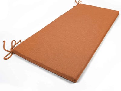 Rechthoekige benchkussens 30x70 cm - afneembare cover - niet-slip bandjes - hand- en machinewasbaar - oranje