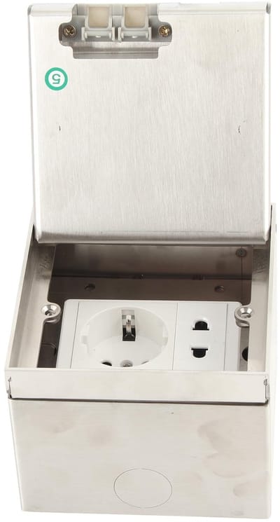 Dailygoods - Inbouwstopcontact - Vloeruitlaat - Verborgen Stopcontactafdekking - 2500W - Geschikt voor Kantoor en Hotel - AC250V - Universele Contactd...