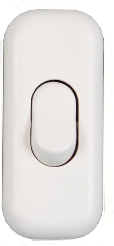 Benson Handige snoerschakelaar - wit - 6 x 2,5 x 2 cm - CE en VDE keurmerk