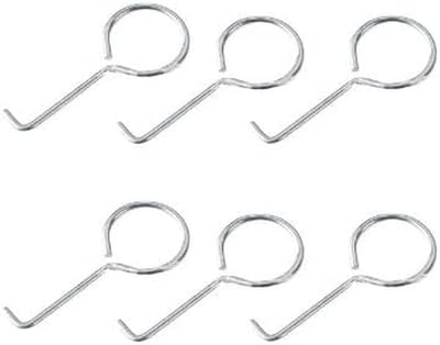 Afvoersleutel Hefhaken - Roestvrijstalen Trekkers - Dagelijkse Reiniging - Set van 6 - Zilver