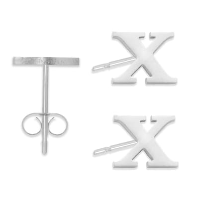 Initiaal Oorbellen met Letter X Zilverkleurig - Naam Sieraad Cadeau - Roestvrij Staal - Pax Amare
