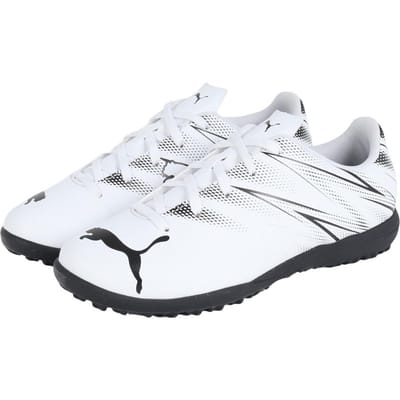 Puma Heren Attacanto Turf Trainings Voetbalschoenen (Wit/zwart)