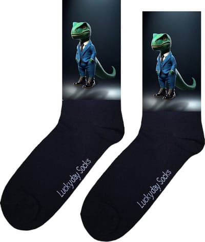Dinosaurus - Print sokken - Leuke sokken - Verjaardag - Moederdag - Vaderdag - Valentijn - Sokken Voor hem - Sokken Voor haar - Kerst sokken - Grappige sokken - Vrolijke sokken - Sokken waar je vrolijk van wordt - Maat 37-44
