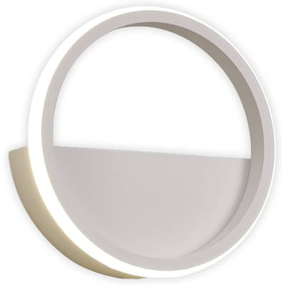 Mantra Iluminación Kitesurf LED wandlamp, aluminium, Ø 20 cm, wit