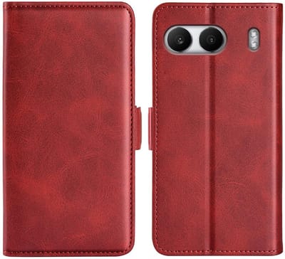 MobyDefend Hoesje - Geschikt voor OnePlus Nord 4 - Luxe Wallet Book Case (Sluiting Zijkant) - Rood