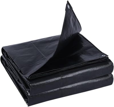 Waterdicht Zeil - Afdekzeil Dekzeil - Buiten Beschermen - Scheurvast Dubbelzijdig Gecoat - 400 x 800 cm - Zwart