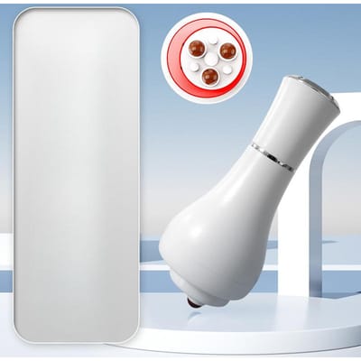 Stone Tummy Tummy Instrument Hand-held Draagbare Automatische Massage Vet Wrijvende Buik Artefact Trillende Buik Massager white
