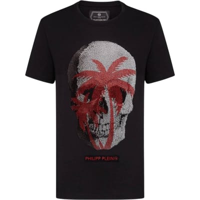 Philipp Plein Groot Schedelmotief Zwart T-shirt