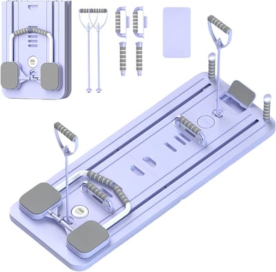 Pilates Reformer - Thuis Trainen - Full Body Workout - Opvouwbaar Ontwerp - 46x43x12cm - Paars