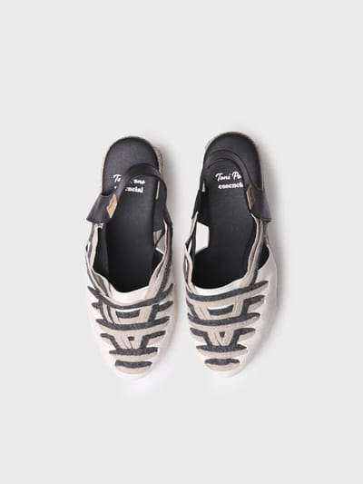 Espadrilles met sleehak en veters | PATTY-NC