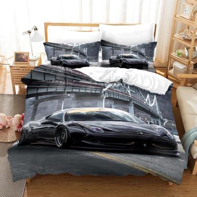 Sportwagen Luxe Beddengoed Set Dons Dekbed Slaapkamer Bed Overtrek Enkel en Dubbel King Size Dekbedovertrek Huis Textiel 2/3 stuks 155x215cm 3pcs