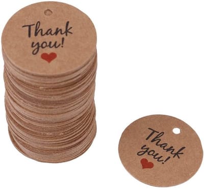 Cadeaulabels 100 stuks - Kraftpapier - Ronde etiketten - Doe-het-zelf decoratie - Mini-formaat - Hoogwaardig materiaal