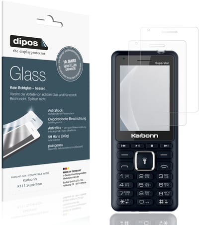 dipos – 2x Matte Pantserfolie geschikt voor Karbonn K111 Superstar | 9H Screenprotector