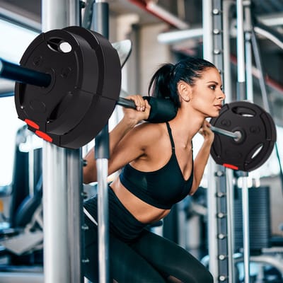 MODFU Halterstang – Stevige Barbell voor Krachttraining & Gewichtheffen – Anti-slip Grip – Compatibel met 2,5 cm Gewichtsschijven – Geschikt voor Thuis & Gym – Zwart