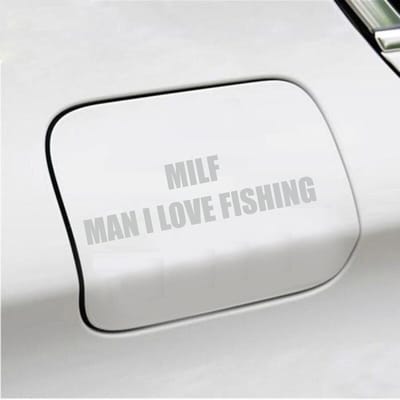 Bumpersticker - Milf - 4,1 X 14,8 - Licht Grijs