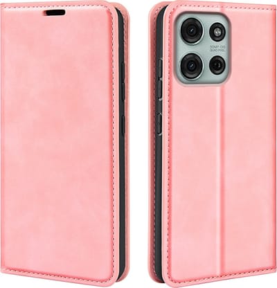 MobyDefend Hoesje - Geschikt voor Motorola Moto G75 - Luxe Wallet Bookcase (Magnetische Sluiting) - Roze