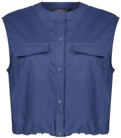 Geisha Gilet Drawstring Ink Blue Maat: 3XL | Gilets Outlet | Dames | Blauw