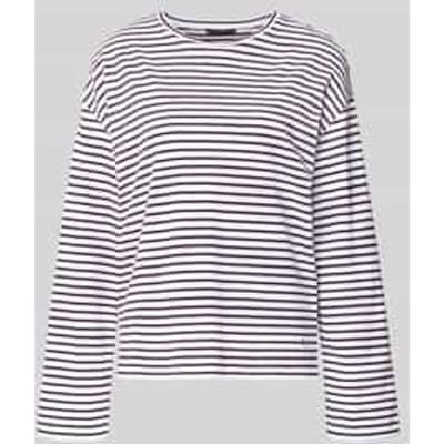 Shirt met lange mouwen in all-over look met ronde hals