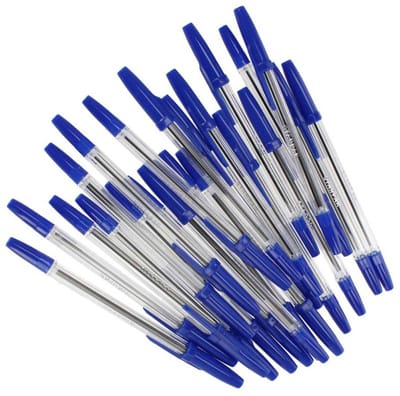 Balpen met Dop Blauw, 50st.