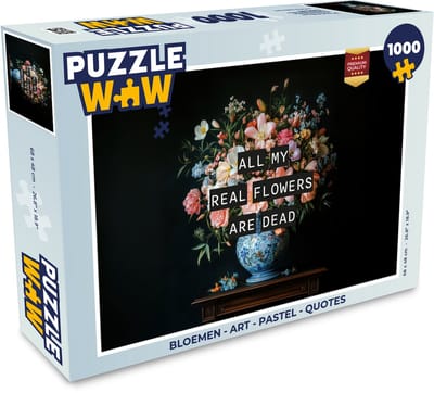 Puzzel Bloemen - Art - Pastel - Quotes - Legpuzzel - Puzzel 1000 stukjes volwassenen