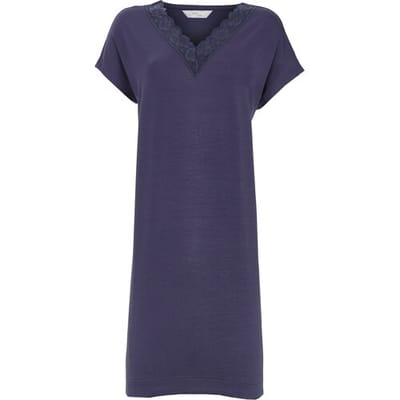 Blauw elegant nachthemd Ringella - Blauw - Maat - 40