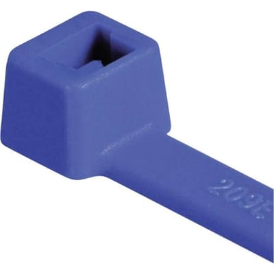 HellermannTyton 111-03008 T30R-PA66-BU Kabelbinder 150 mm 3.50 mm Blauw Weerbestendig 100 stuk(s)