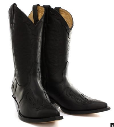 Grinders Unisex zwart lederen cowboylaarzen-Arizona HI