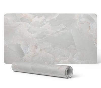 Moderne bureauonderlegger voor thuiswerken, marmertextuur, 90x45 cm
