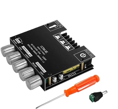 Audio Versterkerbord - Luidspreker Eindbord - Muziek Streamen - 2.1 Kanaals Systeem - 100W Subwoofer - Zwart