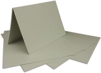 Vouwkaarten - Wenskaarten Kaarten - Zelf Vormgeven - Mat Oppervlak - 148 x 21 cm - Leigrijs