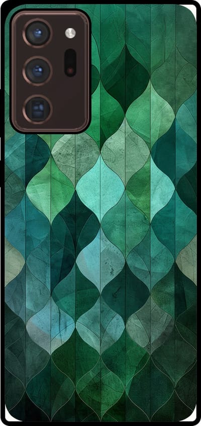 Smartphonica Telefoonhoesje Geschikt voor Samsung Galaxy Note 20 Ultra met groene bladeren opdruk - TPU backcover case green leaf design - Groen geschikt voor Samsung Galaxy Note 20 Ultra