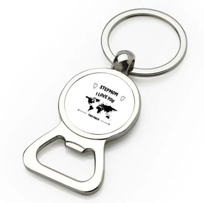 Akyol - stepmom i love you this much flesopener - Moeder - geweldige schoonmoeder - liefste moeder - verjaardag - cadeau - kado - bedankje - geschenk - 9 bij 3 cm