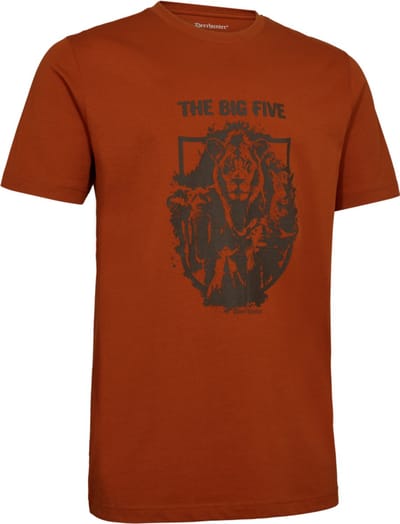 Deerhunter Weston T-shirt Outdoor T-shirt Scandinavisch T-shirt Korte mouw Oak Rust Maat S
