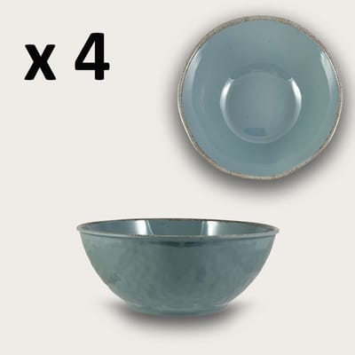 Arca TIERRA - Set van 4 Melamine kommen Ø12xH6cm – licht in gewicht – makkelijk stapelbaar – voor binnen en buiten