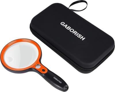 Grote Vergrootglas met 36 LED-Verlichting, 10 Modi & UV-Licht - Inclusief Opberghoes voor Senioren, Lezen en Inspectie