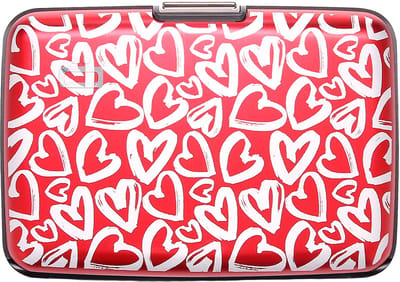 Ogon Designs Stockholm V3 Smart Case - Aluminium Creditcardhouder - RFID - Rood - Harten Print