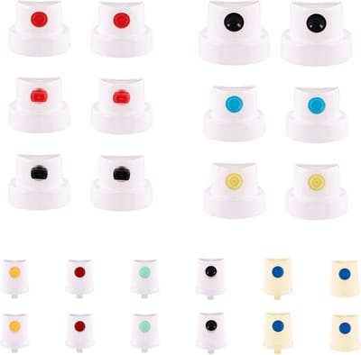 24 Stuks Spray Nozzles, Universele Verf Spuitmond Adapter voor Spuitflessen en Muur Graffiti Kunst en Schilderen