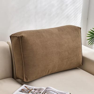 Steun Kussen - Rugsteun Kussen - Ontspannen Lezen - Afneembare Hoes - 60x12x45cm - Bruin