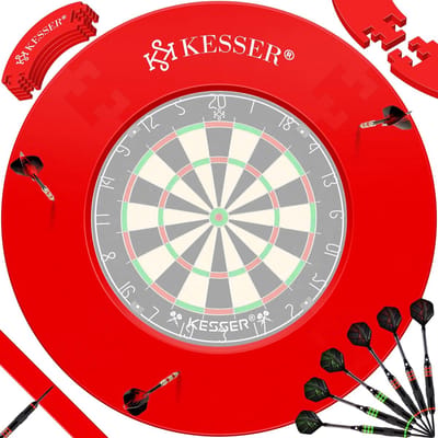 Dartbord beschermring - Opvangring rond - Muur beschermen - Zelfherstellend materiaal - Ø45cm - Rood