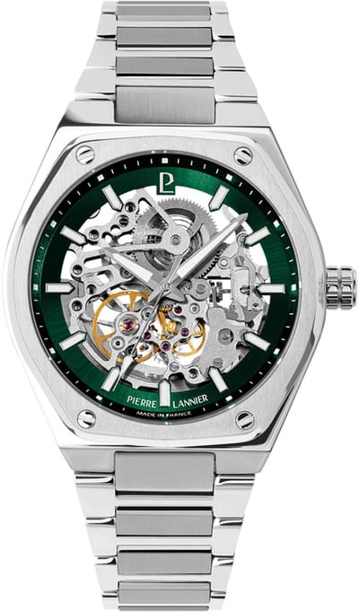 Pierre Lannier 308G171 - Horloge - Roestvrij staal - Zilver - 42.5 mm