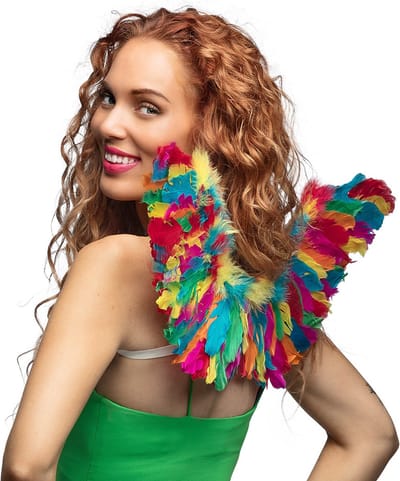 Boland - Vleugels engel Colourful Multi - Volwassenen - Unisex - Engel - Carnaval - Themafeest - Festival - Pride