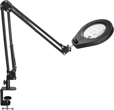 Vergrootglas met Licht en Klem - 4,2" Verlichte Vergrootlamp met Dimbare LED Verlichting voor Ambachten en Dicht Werk