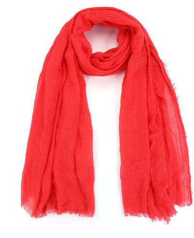 Luxe Viscose Sjaal – Zacht & Comfortabel – 180x90cm – Effen - Watermeloenrood