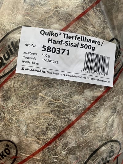 Quiko Nestmateriaal Dierenhaar - Paardenhaar-Hennep-Sisal – Europese cultuurvogels - 500 Gram